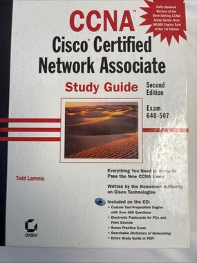 Cisco Study Guide in White and Red Cover